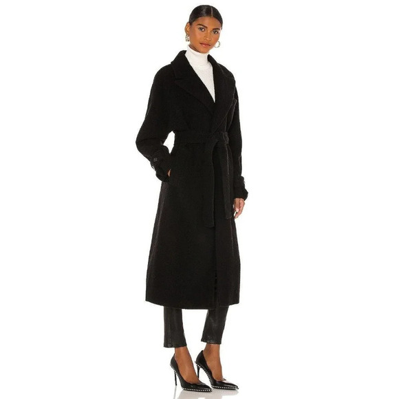 MSGM Wool Trench Coat in Black 42 Medium New long Jacket - Picture 10 of 10